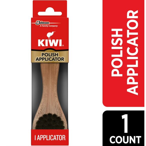 KIWI Select Premium Leather Polish 1.1oz With Horsehair Applicator Brush Set - Picture 2 of 3
